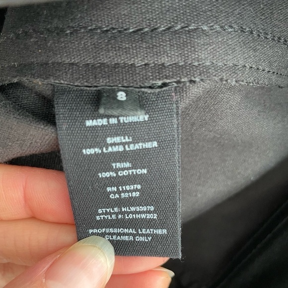 Helmut Lang slit-cuff black lamb leather trousers NWT - Picture 12 of 12